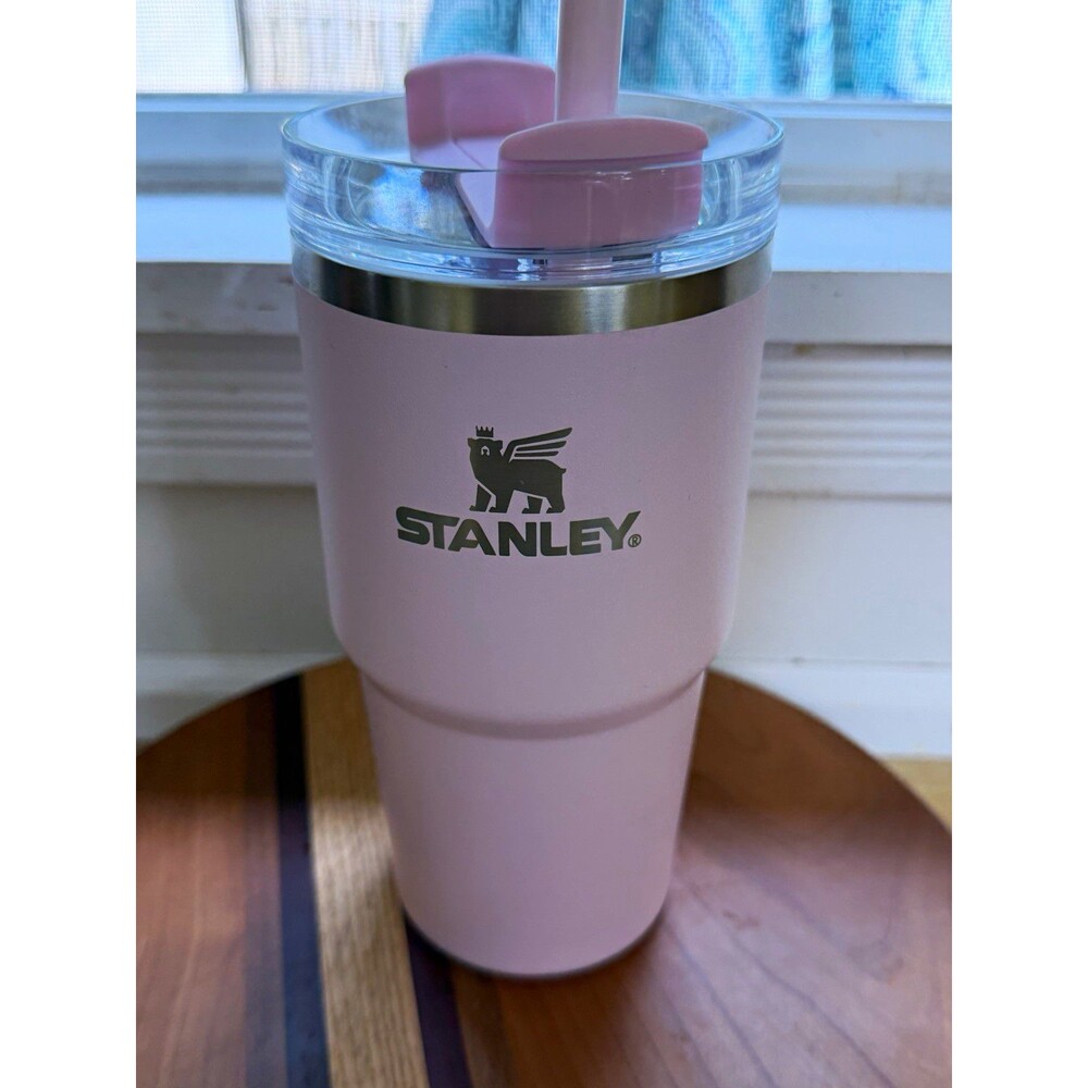 Stanley Pink Insulated Tumbler w/ Drink-Through Lid & Straw 20 oz